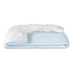 Наматрасник-чехол Medsleep Fresh Sleep 200x200x30 см микрофибра бело-голубой