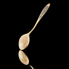 Ложка столовая 57.68 гр. Серебро 925* Северная чернь