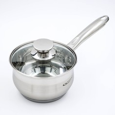 Ковш «Диана», 1,8 л, d=16 см, капсульное дно, стеклянная крышка с пароотводом, металлическ Katun