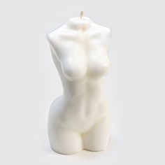 Свеча Силуэт женщины 15х7 см фигурная белая No Brand