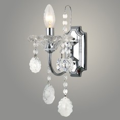 Бра 06415/1W CH хром/хрусталь 1х40Вт E14 22,5х14х34см No Brand