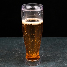 Бокал для пива охлаждающий 450 мл, прозрачный No Brand