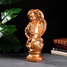 Фигура "Ангел с корзиной" бронза 19х20х42см Хорошие сувениры