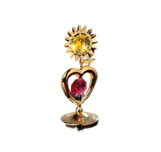 Сувенир «Сердце с солнцем», 3?3?8 см, с кристаллами Сваровски VS