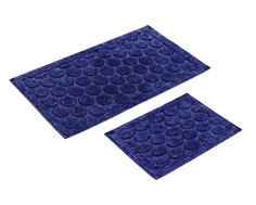 Набор ковриков (2шт): 60x100, 50x60 см; Alanur, синий, ворс, 8688391946804