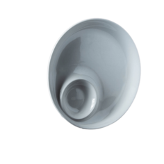 Блюдо с соусником White Label, d=25 см, цвет белый
