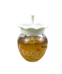 Баночка с ложкой Qlux для меда белый стекло пластик