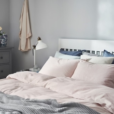 Комплект постельного белья евро ПАЛЬМЕ (ИКЕА БЕРГПАЛМ) светло-розовый, бязь, KL-20500657 Vi Grand