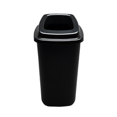 Контейнер для мусора 28 л PLAFOR Sort bin чёрный бак с черной крышкой