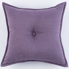 Декоративная подушка канвас с пуговицей ZenginTex, 45х45 см., фиолетовый