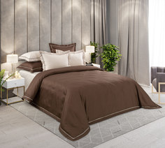 Однотонное постельное белье Впечатление, мако-сатин, Евро, 4 наволочки 70х70 и 50х70 Текс Дизайн