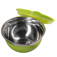 Миска с пластиковой крышкой, 1,6 л, d=20 см, толщина 0,5 мм No Brand