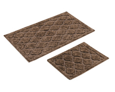 Набор ковриков (2шт): 60x100, 50x60 см; Alanur, коричневый, ворс, 8687842656170