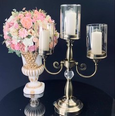 Подсвечник металл Lenardi Винтаж 50см 299-219