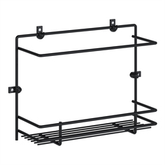 Полка для кухни 1,5 ярусная НАЙДИ, настенная черный муар