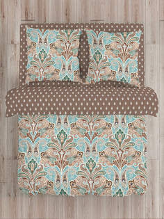 Постельное белье Василиса евро из поплина, наволочки 70х70, 71070