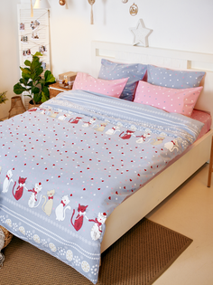 Комплект постельного белья Фланель "Кошки" Евро 50х70 TM Textile