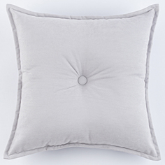 Декоративная подушка канвас с пуговицей ZenginTex, 45х45 см., светло-серый