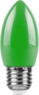 Лампа светодиодная FERON LB-376 25926 (1W) 230V E27 зеленый C35 упаковка 10 шт.