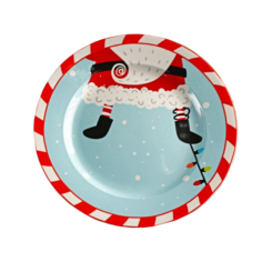 Тарелка фарфоровая десертная Доляна «Новый год. Дед Мороз», d=20,5 см