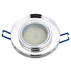 Встраиваемый точечный светильник LBT D0301L-1 MR16 зеркальный с LED подсветкой