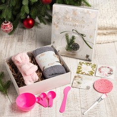 Новогодний подарочный набор "Зимнего волшебства", полотенце и аксессуары Этель
