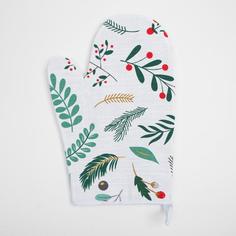 Варежка-прихватка "Leaves" 20х28см, репс, 100% х/л, ватин 250г/м2 Этель