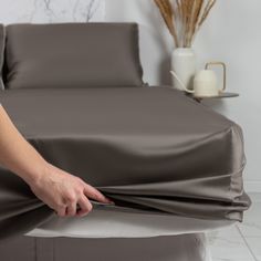 Простыня на резинке Soft Box Макадамия 120х200х30 см тенсель 100% эвкалиптовое волокно