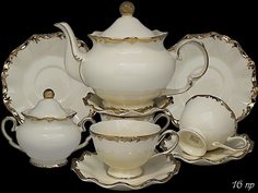 Чайный сервиз 16 предметов фарфор Lenardi Josefine 250мл 666-244
