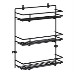 Полка для кухни 3 ярусная НАЙДИ, настенная черный муар