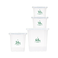 Контейнер для хранения VERDE Leon 4шт 10х18х26х45, 40140