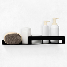 Полка для ванной прямая «Лофт B2» черная металлическая OST Home