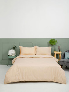 Постельное белье Василиса из перкаля евро, наволочки 50х70 см, Крем