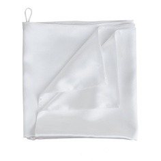 Шелковое полотенце для волос Soft Box 45х90 см 100% натуральный шелк белый