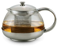 Заварочный чайник KELLI, чайник заварочный стеклянный, заврочный чайник с фильтром, 1.1л