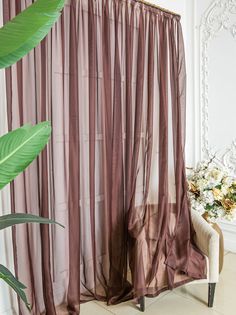 Тюль Khan Вуаль, высота 220 см х ширина 450 см, цвет коричневый шоколад