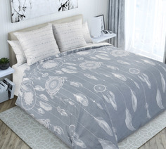 Комплект постельного белья Ловцы снов 1 2-спальный перкаль серый Текс Дизайн