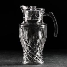 Кувшин стеклянный "Вихрь", 1,6 л (P9834) No Brand
