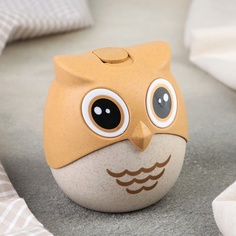 Подставка для зубочисток Доляна "Совушка", 8х8 см, бежево-песочный