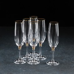 Набор бокалов для шампанского Bohemia Crystal «Оливия», 190 мл, 6 шт