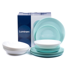 Столовый сервиз Luminarc Diwali Light Turquoise and White 18 предметов