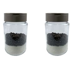 Шейкеры для соли и перца Qlux Daphne 370мл, 2шт, стекло, пластик, C-00164BG-2
