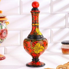 Графин 10х26 см, хохлома No Brand