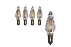 Комплект светодиодных лампочек LED -5 в виде свечи с цоколем Е10, 5 шт Mobicent