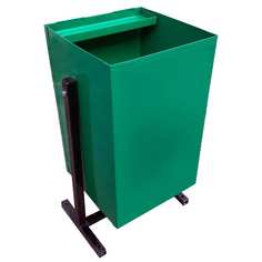 Металлическая урна KlestO Стандарт с пепельницей, зеленая 500x240x240 1292571