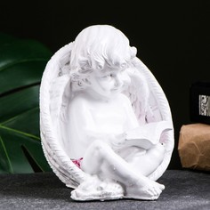 Фигура "Ангел в кресле с книгой" 14х12см No Brand