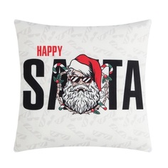 Подушка-плед Этель Happy Santa, подушка 40*40±3 см, плед 100*150 см 100%п/э, 280 г/м2 No Brand