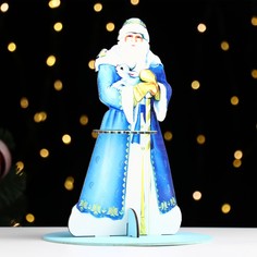 Сувенир "Дед Мороз", синий, МДФ, 16,5х16,5х21,5 см No Brand