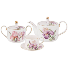 Чайный сервиз с чайником, "Irises" Lefard, на 6 персон, 590-331