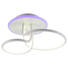 Потолочная светодиодная люстра Profit Light 6006/2 WHT 58W+6,5W RGB диммируемая с ПДУ